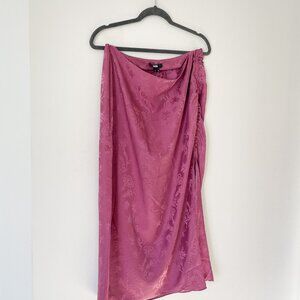 NWT PAIGE Janette Jacquard 100% SILK skirt with slit Size L